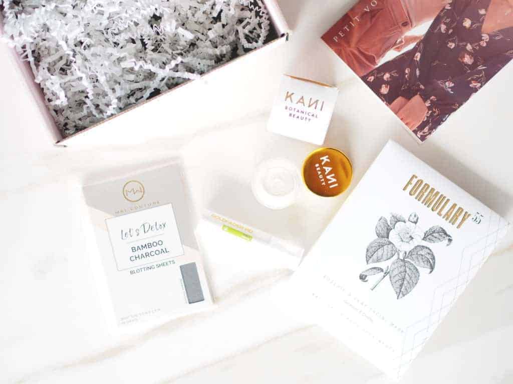 Petit Vour Beauty Box items that came in subscription box