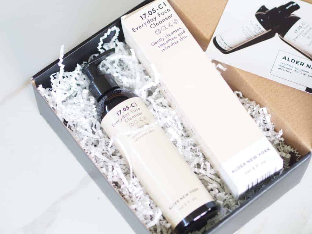 Alder NY Everyday Face Cleanser bottle in box natural face wash for acne