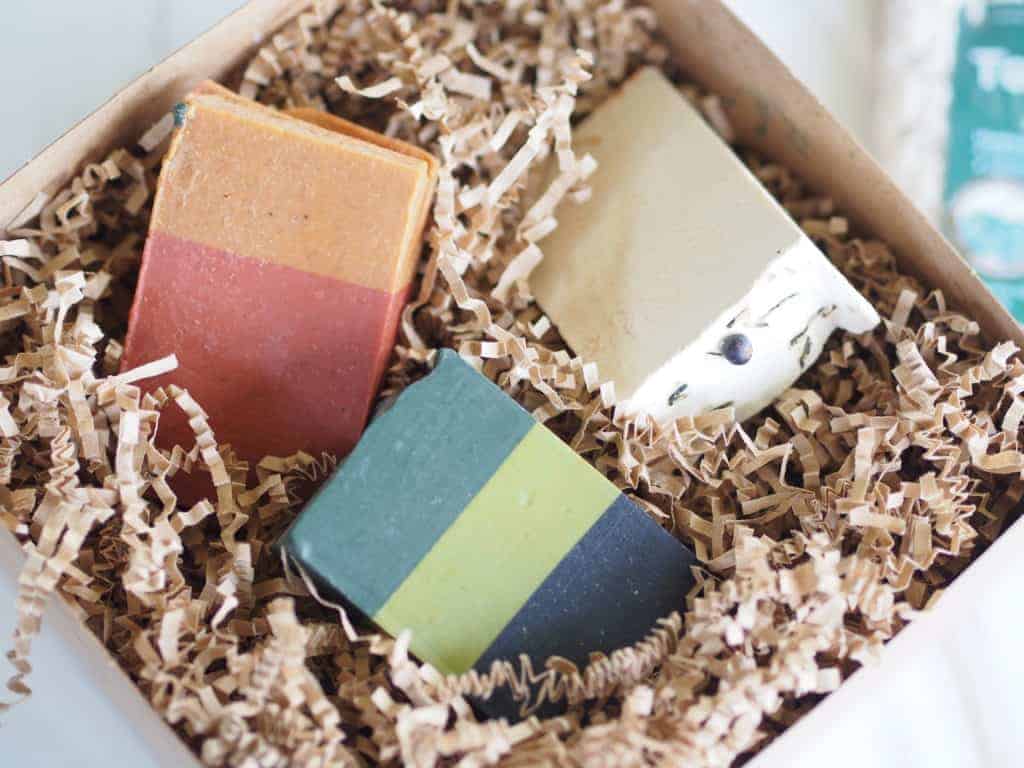 Luxury gifts three beautiful soaps in a gift box