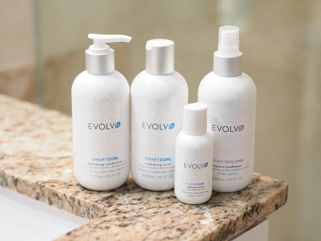 Evolvh Smart Curl products for thin curly hair