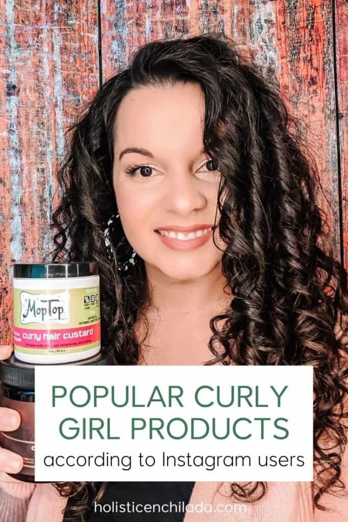 popular curly girl products according to Instagram users pin