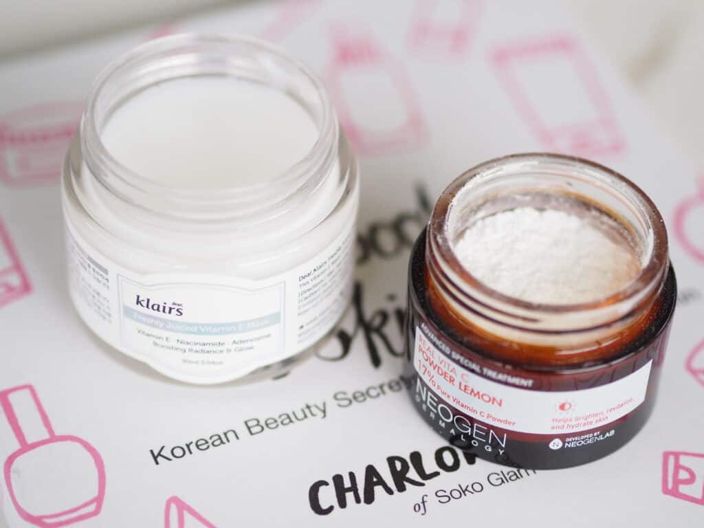 Two of Delilah Orpi's favorite k-beauty skincare products - Klairs and Neogen brands