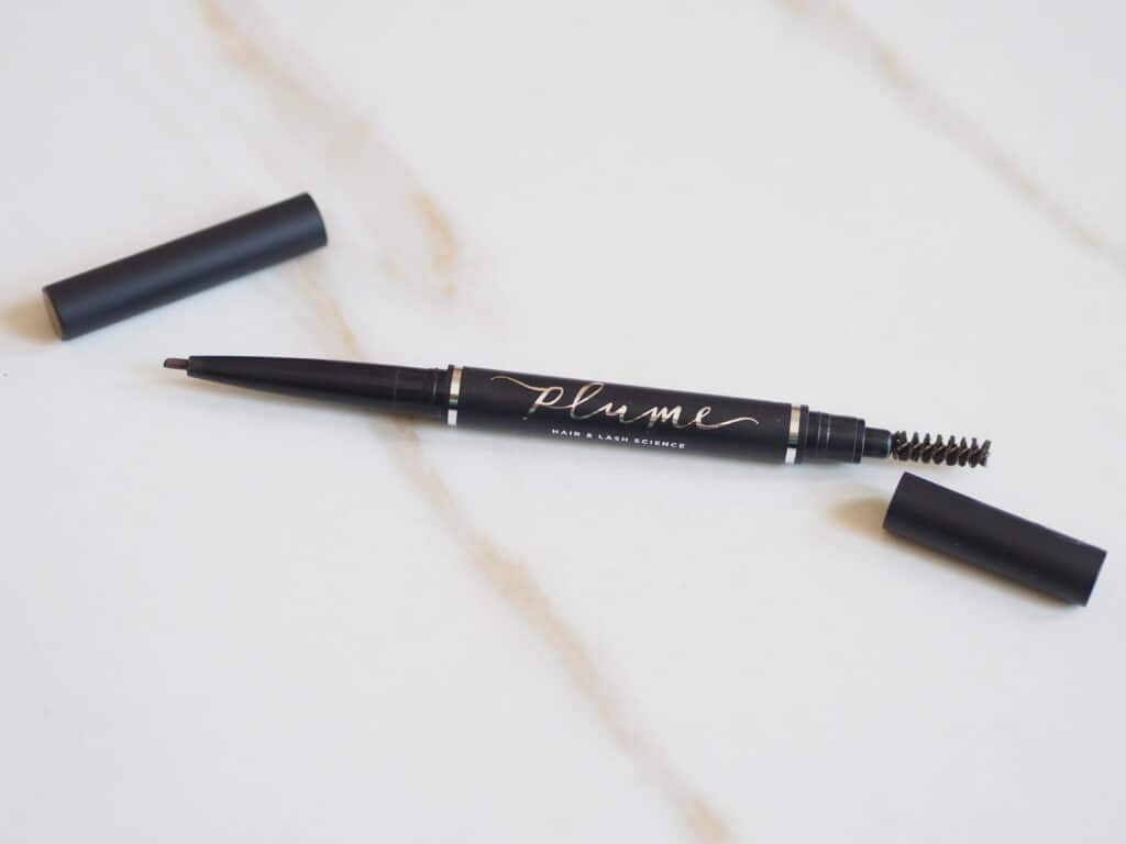 Plume nourish & define brow pencil with cap off