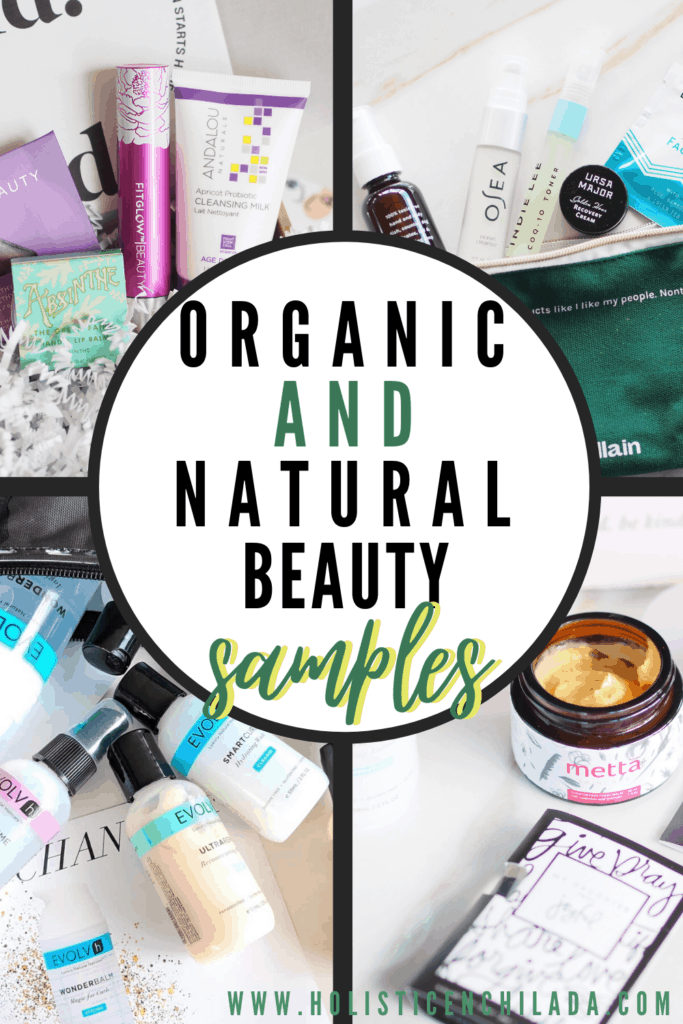 Organic, natural, and green beauty samples