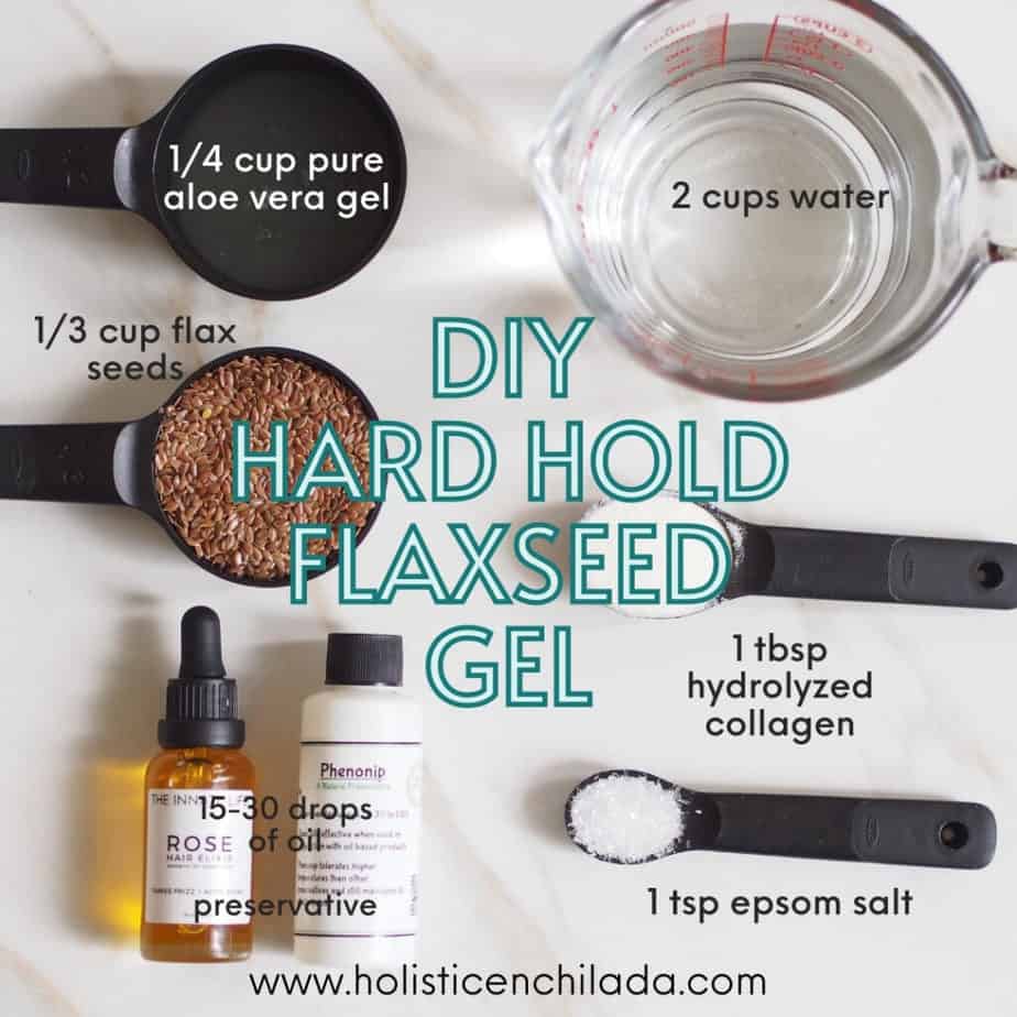 Flaxseed Gel For Curly Hair Diy Hard Hold Flaxseed Gel Recipe The Holistic Enchilada