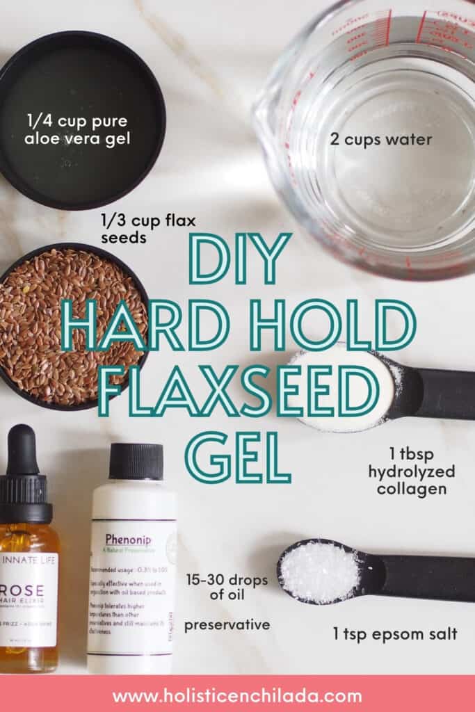 Flaxseed Gel For Curly Hair + DIY Hard Hold Flaxseed Gel Recipe - The  Holistic Enchilada