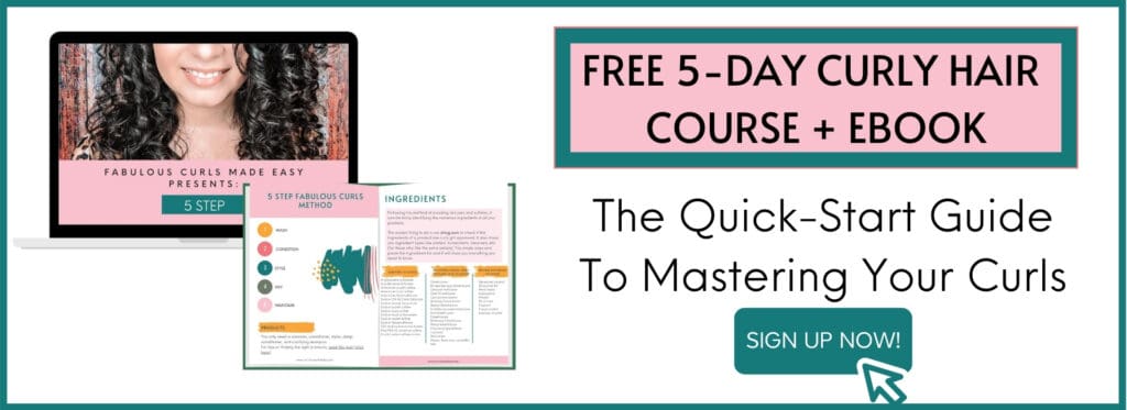 Free five day curly hair course and ebook quick-start guide to mastering your curls 