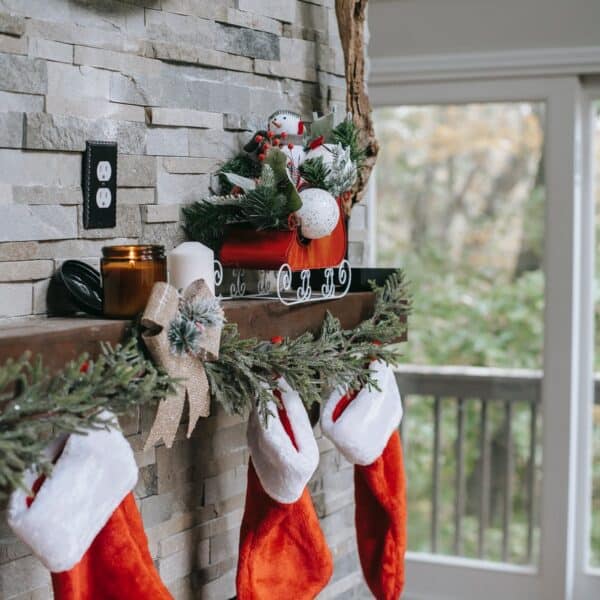 stockings on a mantle - natural stocking stuffers under 20