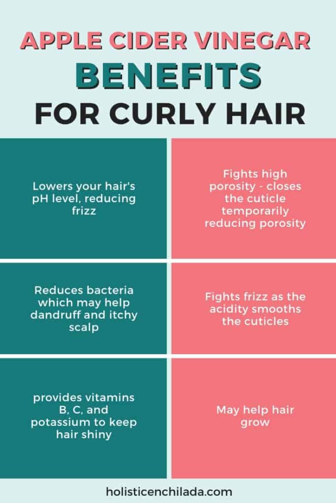 apple cider vinegar for curly hair benefits listed