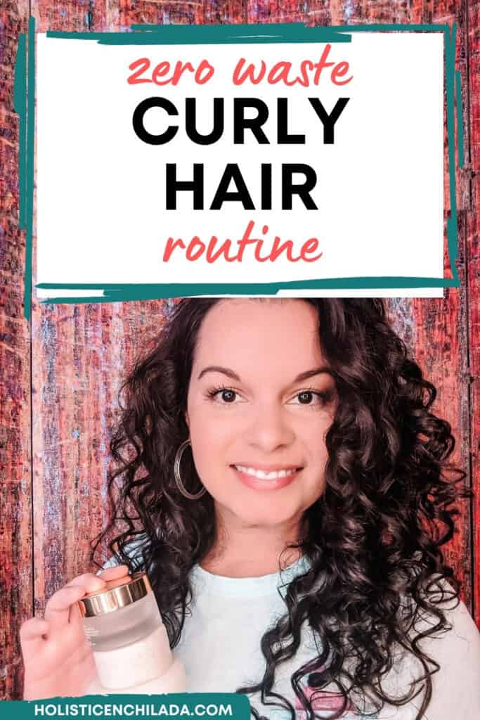 zero waste curly hair routine pin image