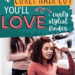 how to get a curly hair cut you'll love pin image