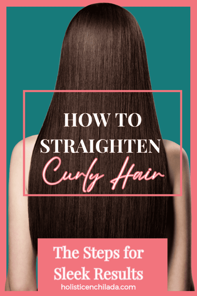 How to straighten curly hair pin image