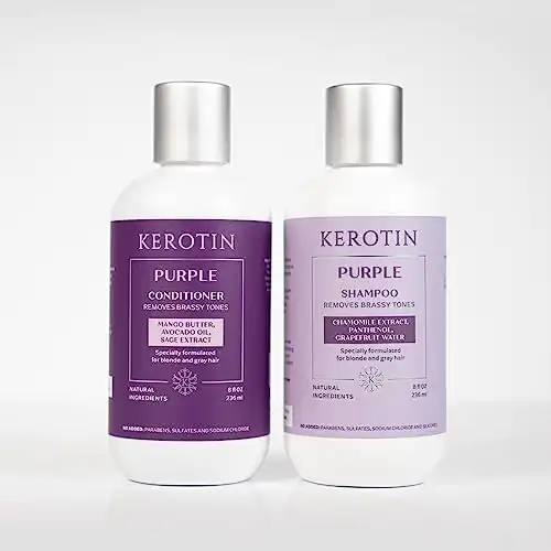 Kerotin Purple Shampoo and Conditioner Set