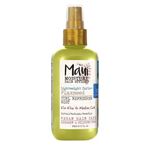 Maui Moisture Lightweight Curls + Flaxseed Curl Refresher Mist, Conditioning and Moisturizing Spray