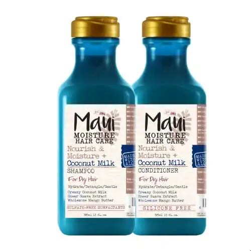 Maui Moisture Nourish & Moisture + Coconut Milk Shampoo + Conditioner to Hydrate and Detangle