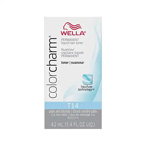 WELLA colorcharm Hair Toner, Neutralize Brass With Liquifuse Technology, T14 Silver Lady