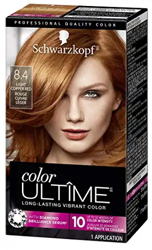 Schwarzkopf Color Ultime Permanent Hair Color Cream, 8.4 Light Copper Red