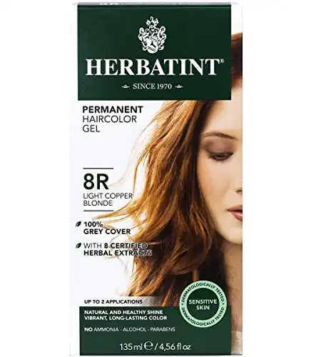 Herbatint Permanent Haircolor Gel, 8R Light Copper Blonde