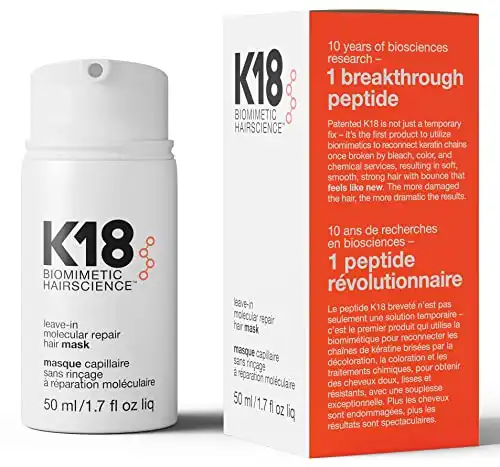 K18 Leave-In Molecular Repair Hair Mask Treatment to Repair Damaged Hair