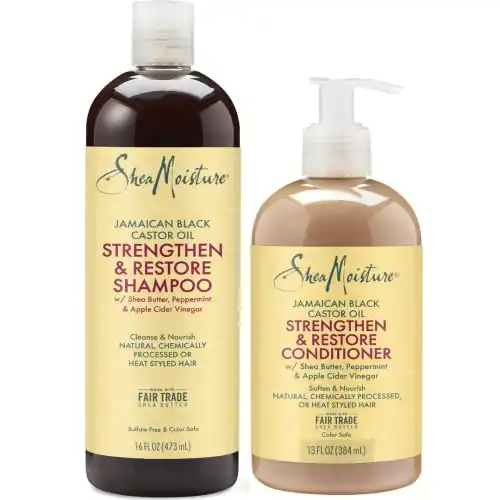 SheaMoisture Jamaican Black Castor Oil Strengthen & Restore Shampoo and Conditioner