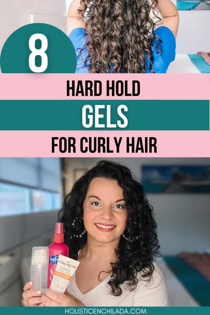 hard hold gels for curly hair pin image