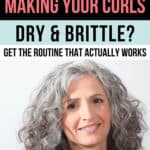 gray curly hair dry brittle pin image